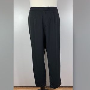 LIZ CLAIBORNE Woman 16P Black Cropped Dress Pants